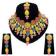 Kundan and Meenakari with Floral Design Necklace Set