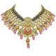 Gold Plated Kundan Floral Design Choker Necklace Set