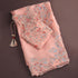 Baby Pink Colour Thread Work And Sequence Lace Border Designer Saree With Blouse