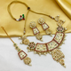 Gold Kundan Mina Jewellery Set