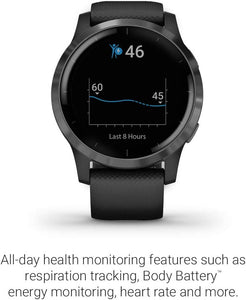 GOOD WATCH-Vivoactive 4, GPS Smartwatch, Features Music, Body Energy Monitoring, Animated Workouts, Pulse Ox Sensors and More, Black