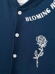 CORDS NAVY ROSE Design Mens Half Sleeves Premium Cords Cotton Material