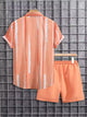 CORDS ORANGE LINE Design Mens Half Sleeves Premium Cords Cotton Material