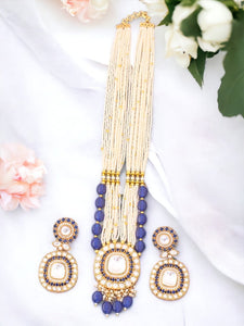 Navy Siddhiksha Kundan Jewellery Set