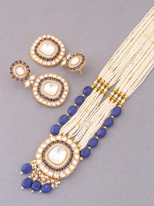 Navy Siddhiksha Kundan Jewellery Set