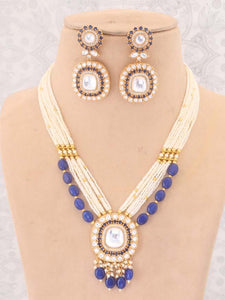 Navy Siddhiksha Kundan Jewellery Set