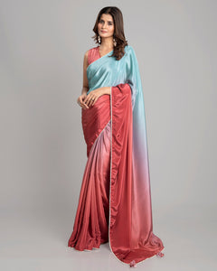 Stylish Ombre Bollywood Designer Silk Saree