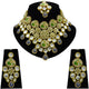 Gold  Kundan Design Choker Necklace Set For Women