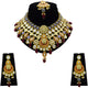 Gold Plated Kundan Floral Design Choker Necklace Set