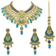 Gold Plated Kundan Floral Design Choker Necklace Set