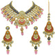 Gold Plated Kundan Floral Design Choker Necklace Set