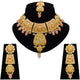 Gold Kundan Mina Jewellery Set