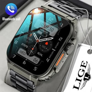 CBC Lige 600mAh Smart Watch Ultra Watch Men Bluetooth Call(Answer/Make Call)