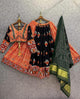 Orange Colour  Maslin Cotton With Digital Print Real Mirror Navratri  Special Lehenga Choli Set