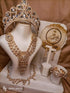 3 Set Luxury Rhinestone Bridal Crown Necklace Jewelry Sets