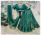 Green Colour Ruffle Frills Lehenga Choli With Dupatta, Bridesmaid Semi Stitched