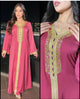 Sequin V-neck Trim Moroccan Kaftan