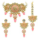 Gold Kundan Mina Jewellery Set