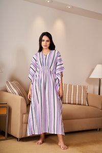 STRIPES Printed Kaftan Loungewear