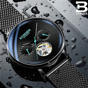 GOOD WATCH-Swiss Mechanical Black Business Luxury Men Watch B 8677