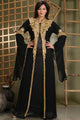 Buy Georgette Embellished Kaftan Gown in Black Online