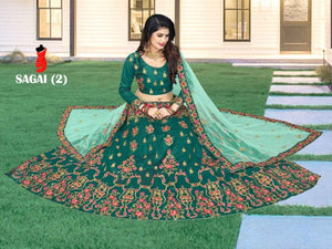 TAPETTA SILK EMBROIDERED LEHENGA CHOLIS