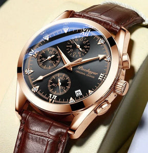 GOOD WATCH-Men Watch Fashion Leather Quartz Watches Sport Poedagar