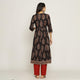 Rang Deep Women Set of Black & Red Cotton Kurti With Palazzo