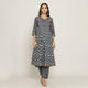 Rang Deep Women Set of Blue Cotton Kurti With Pant