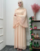 Elegant Caftan Corset Dress with Hijab and Belt for Women