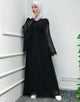 Elegant Caftan Corset Dress with Hijab and Belt for Women