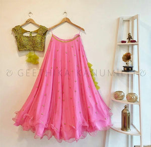 PINK GLAMOURS LEHNGA CHOLI WITH DUPATTA