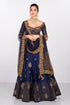 Beautiful Navy Blue Stylish Lehnga Choli With Dupatta
