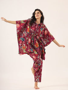 Rosewood Cotton Kaftan Set