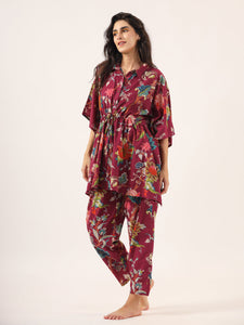 Rosewood Cotton Kaftan Set