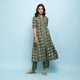 Rang Deep Women Set of Green Cotton Kurta with Palazzo