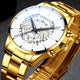 GOOD WATCH- Fashion Men Stainless belt Watch Luxury Calendar-19912