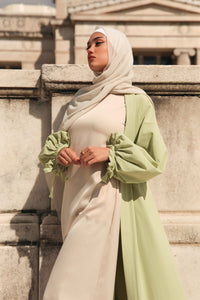 Vera Wrap Abaya - Deep Mint