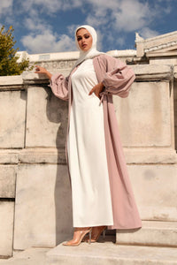 Vera Wrap Abaya - Blush Pink