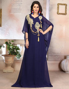 Woman Georgette Arabic Evening Gowns