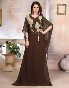 Woman Georgette Arabic Evening Gowns