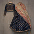 Navy Blue Stunning Semi-Stitched Lehnga Choli With Dupatta