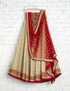 Cream & Red Adoring Lehnga Choli With Dupatta