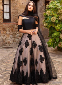 Black Unique Lehnga Choli With Dupatta