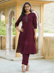 Women Cotton Flex Kurta Set With Chiffon Dupatta