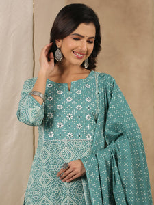 Women Pure Cotton 3 pcs Kurta Set