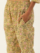 Women Yellow Pure Cotton Ethnic Printed Gotta Patti Kurta with Trousers & Dupatta